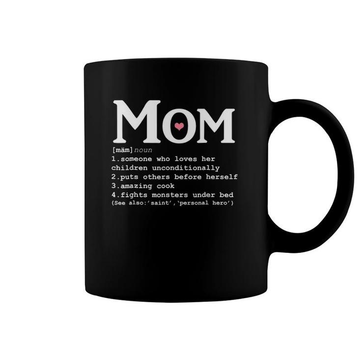 Funny Mother's Day Mom Definition - Fights Monsters Coffee Mug