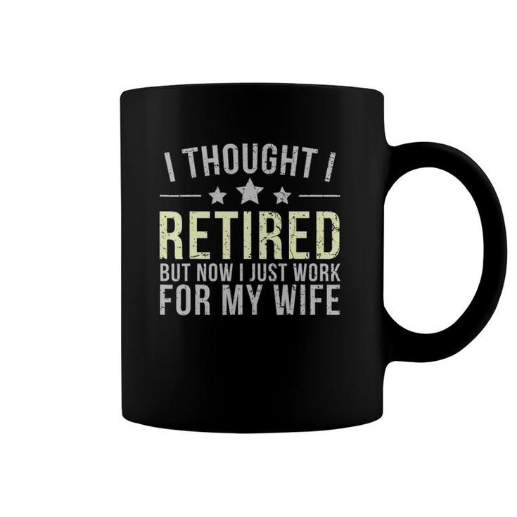 Funny Retired 2022 - Senior 2022 Men Dad Happy Retirement Coffee Mug