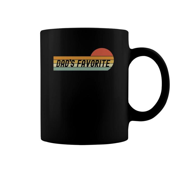 Funny Retro Dad's Favorite Son Or Daughter Father's Day Coffee Mug