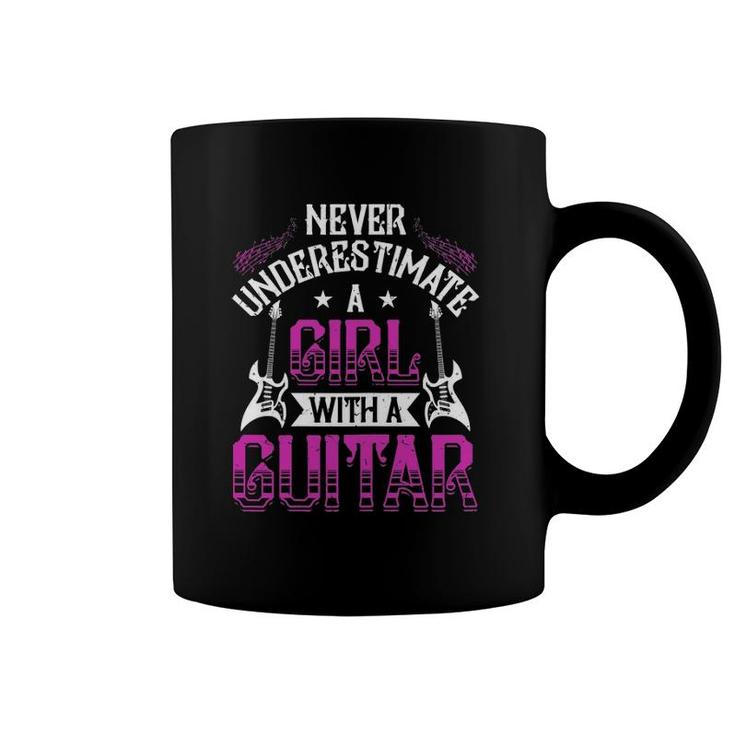 Funny Rock & Roll Band Life Girl With A Guitar Coffee Mug