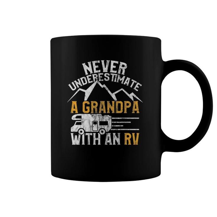 Funny Rv Stuff Apparel Never Underestimate Grandpa Tee Coffee Mug