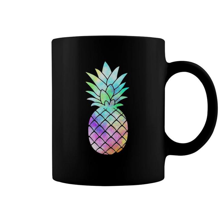 Funny Sizzling Summer Pineapple Tie Dye Matching Coffee Mug