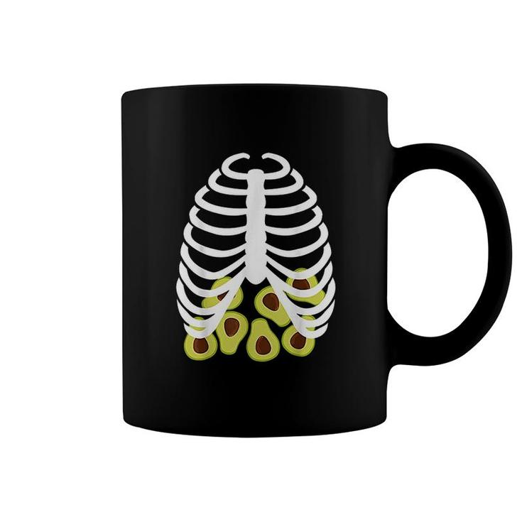 Funny Skeleton Avocado Coffee Mug
