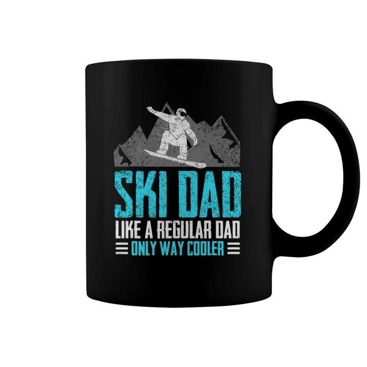Funny Ski Dad Vintage Skier Tee Only Way Cooler Dad Skiing Coffee Mug