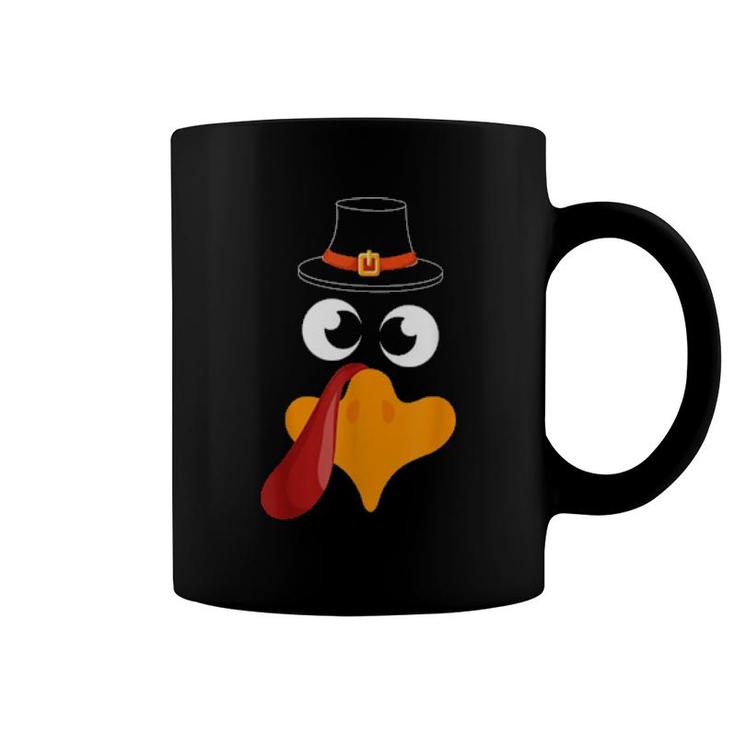 Funny Thanksgiving Fall Joke Silly Turkey Face Thanksgiving  Coffee Mug