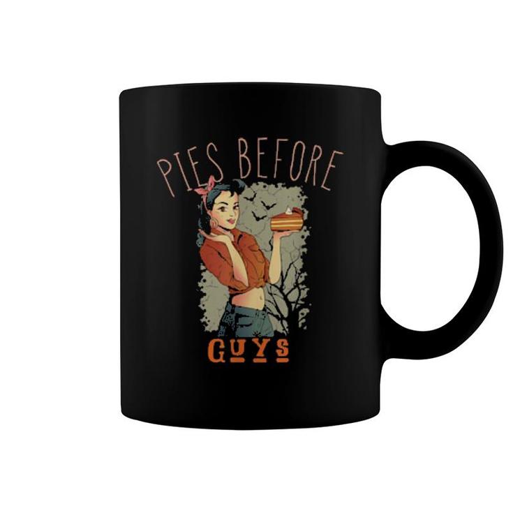 Funny Thanksgiving Pies Before Guys And Girls  Coffee Mug