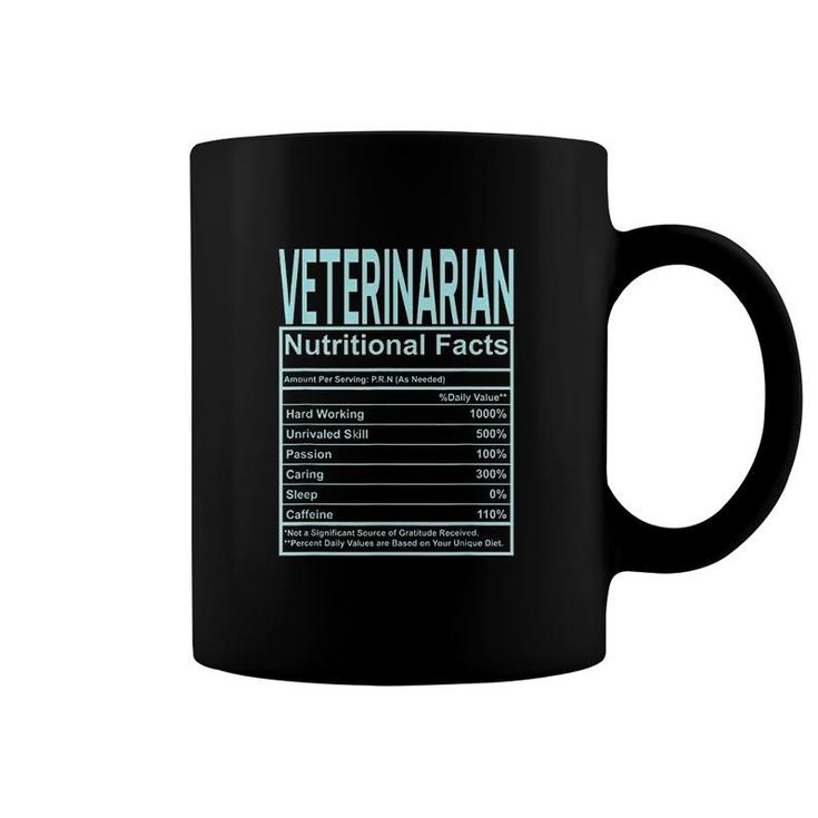 Funny Veterinarian Nutrition Facts Coffee Mug
