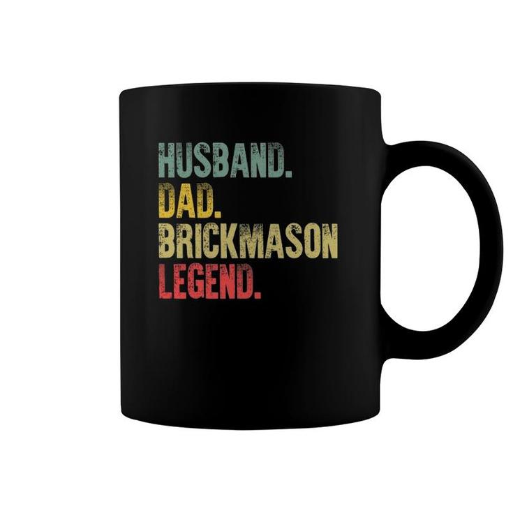 Funny Vintage Husband Dad Brick Mason Legend Retro Coffee Mug