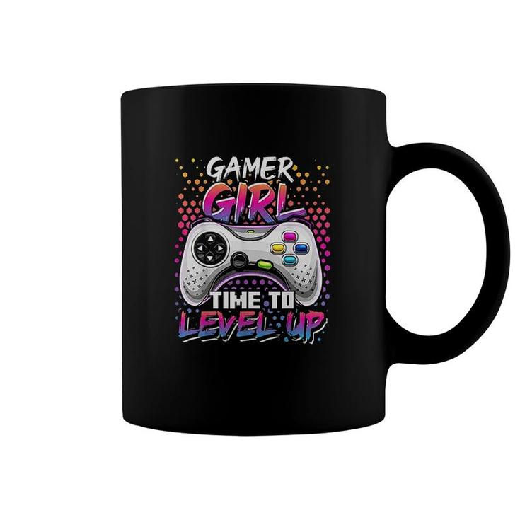 Gamer Girl Time To Level Up Video Game Birthday Gift Girls Level Up Birthday Coffee Mug