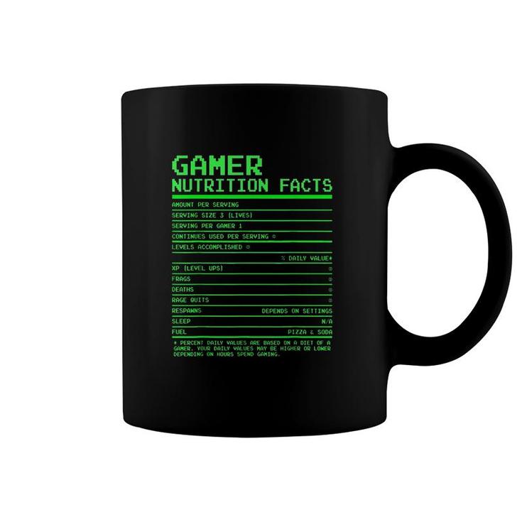 Gamer Nutrition Facts Gifts Coffee Mug