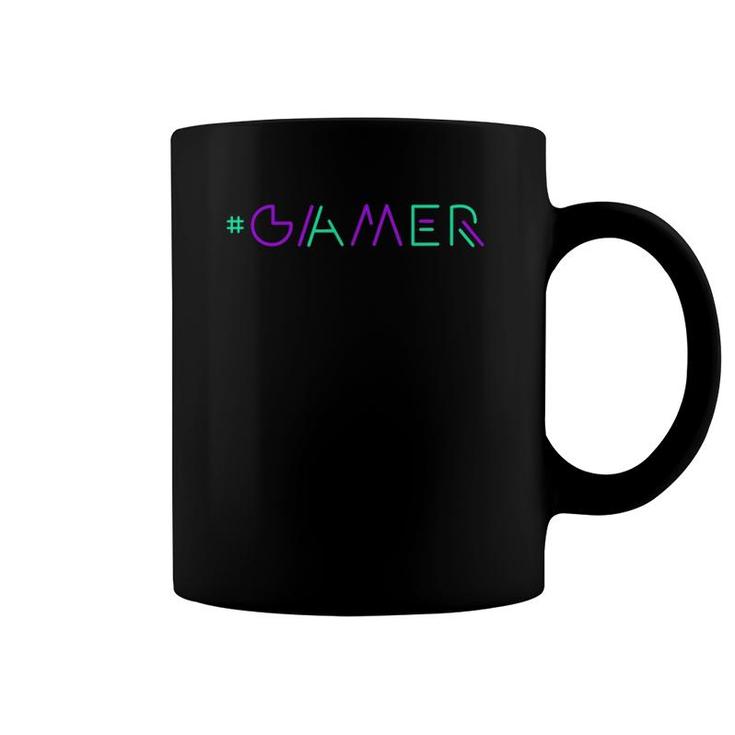 Gamer Retro Gaming Gamer & Video Game Lover Green-Purple Coffee Mug