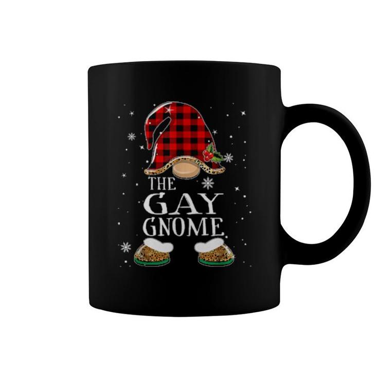 Gay Gnome Buffalo Plaid Matching Family Christmas Pajama  Coffee Mug