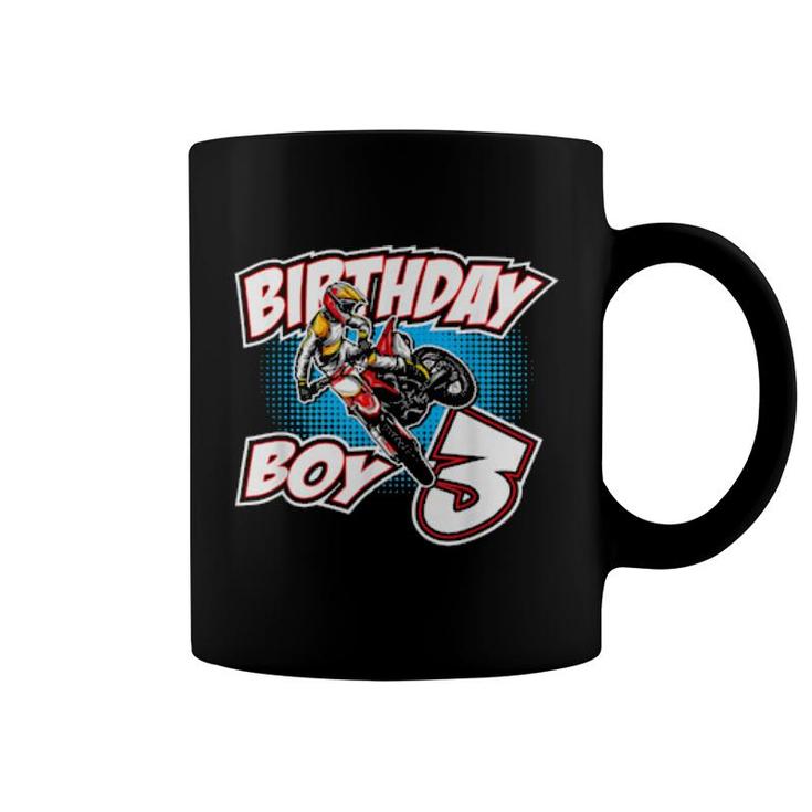 Geburtstag Junge 3 Motocross Dirtbike Jumping 3  Coffee Mug