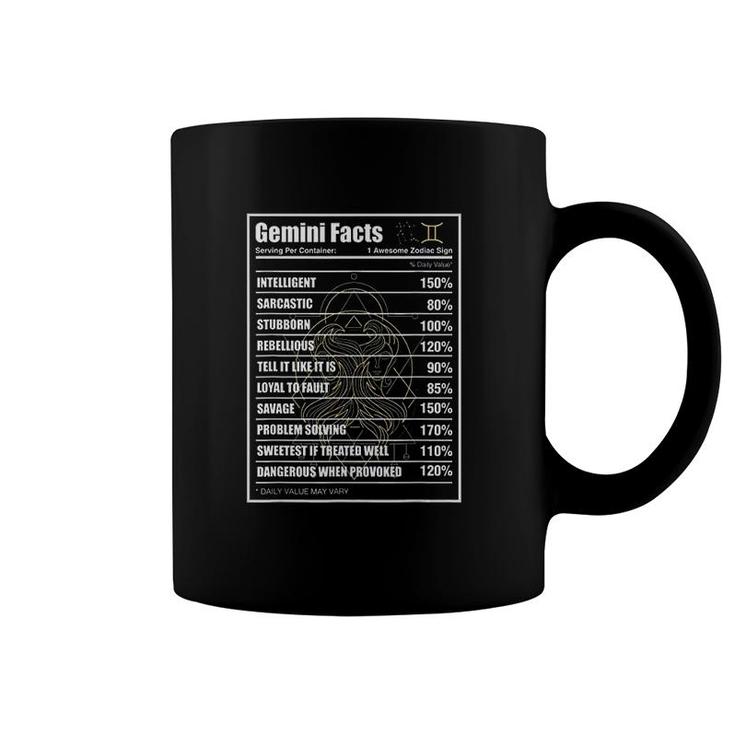 Gemini Facts Zodiac Sign Coffee Mug