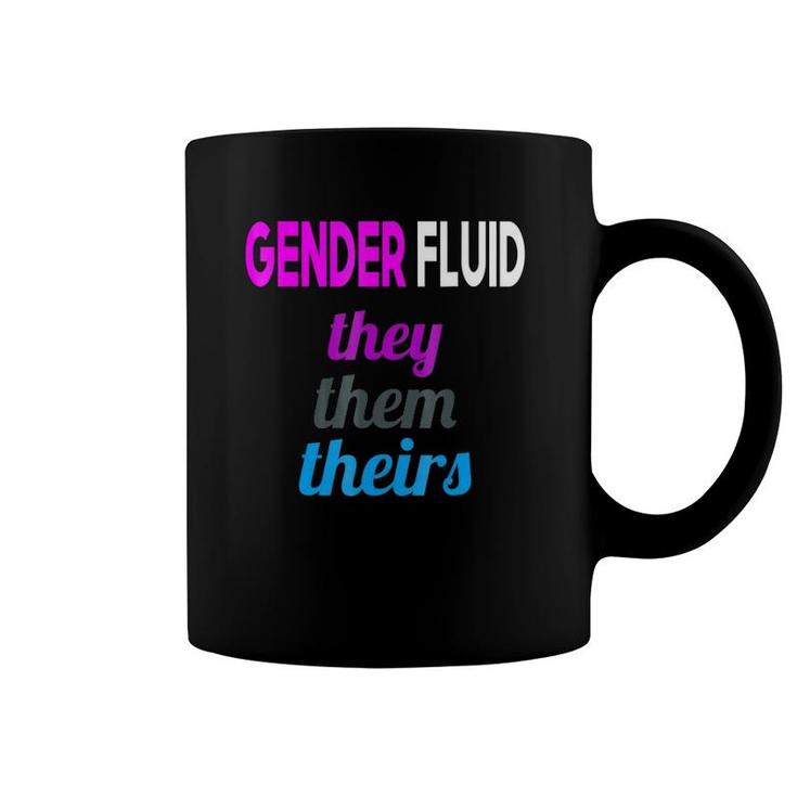 Gender Fluid They Them Pronouns Coffee Mug