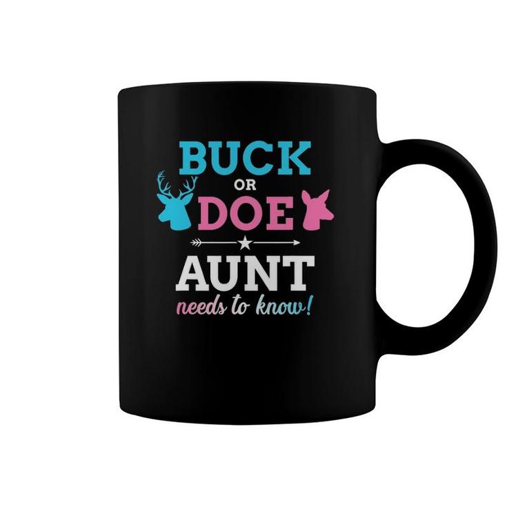 Gender Reveal Buck Or Doe Aunt Matching Baby Party Coffee Mug