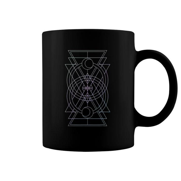 Geometric Shapes Purple To Blue Gradient Graphic Coffee Mug