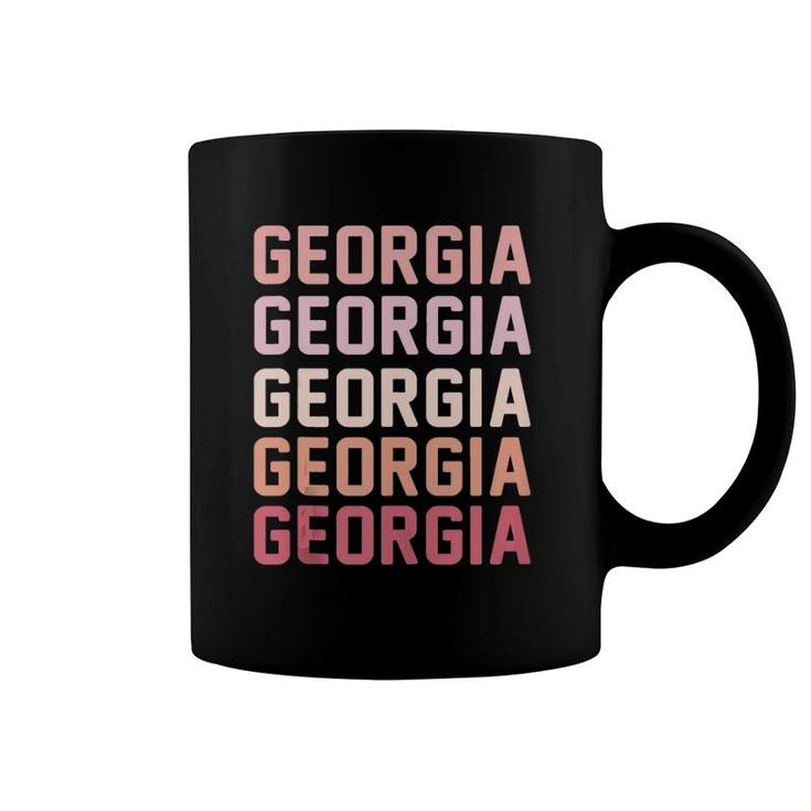 Georgia Peach Stacked Tank Top Coffee Mug