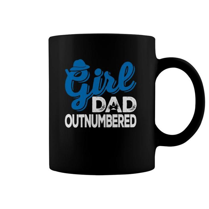 Girl Dad Outnumbered Father's Day Gift From Son Daughter Wife Coffee Mug