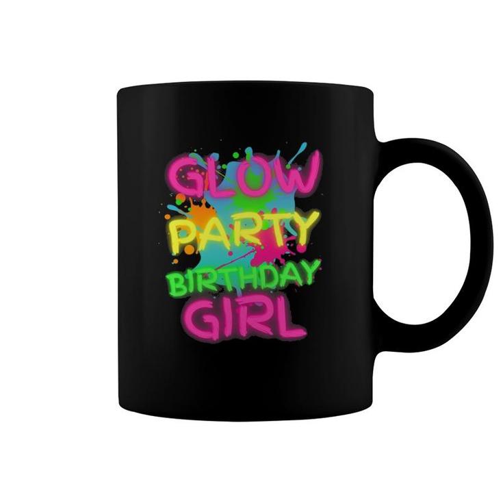 Glow Party Squad Paint Splatter Glow Party Birthday Girl Coffee Mug