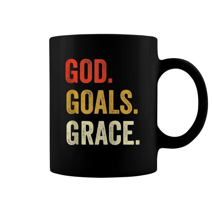 God Goals Grace Christian Workout Fitness Gym Gift  Coffee Mug