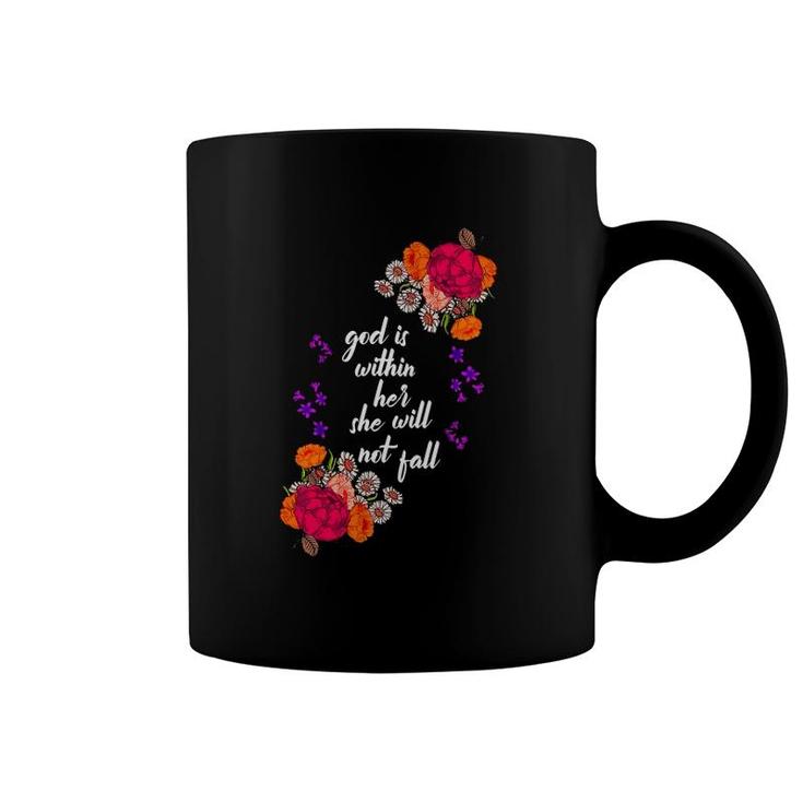 God Is Within Her Biblical Quote Godly Sayings Christian Gift Coffee Mug
