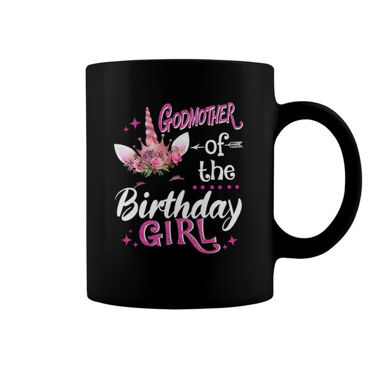 Godmother Of The Birthday Girl Unicorn Flower Mommy Coffee Mug