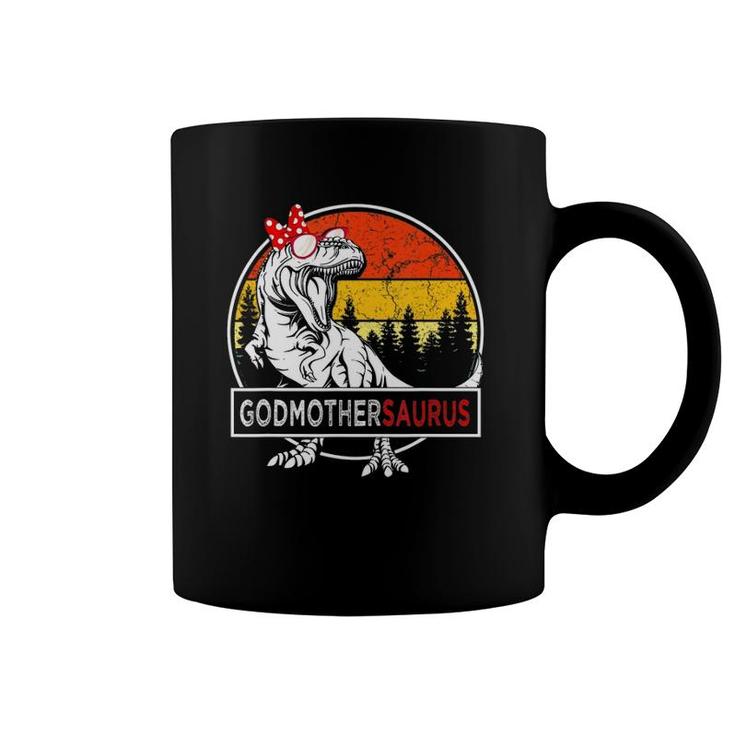 Godmothersaurus Dinosaur Funny Godmother Saurus Family Coffee Mug