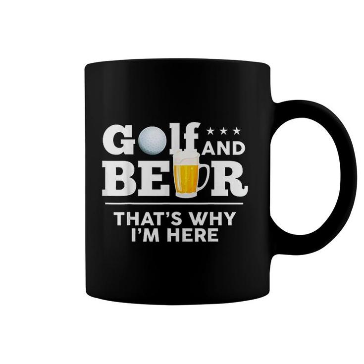 Golf And Beer Joke Dad Funny Fathers Day Drinking Birthday  Coffee Mug