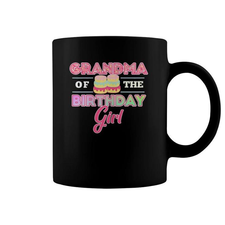 Grandma Of Birthday Girl Donut Lover Theme Grandmother Party Coffee Mug