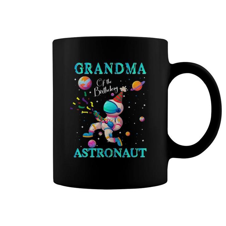 Grandma Of The Birthday Astronaut Boys Girl Kids Space Theme Coffee Mug