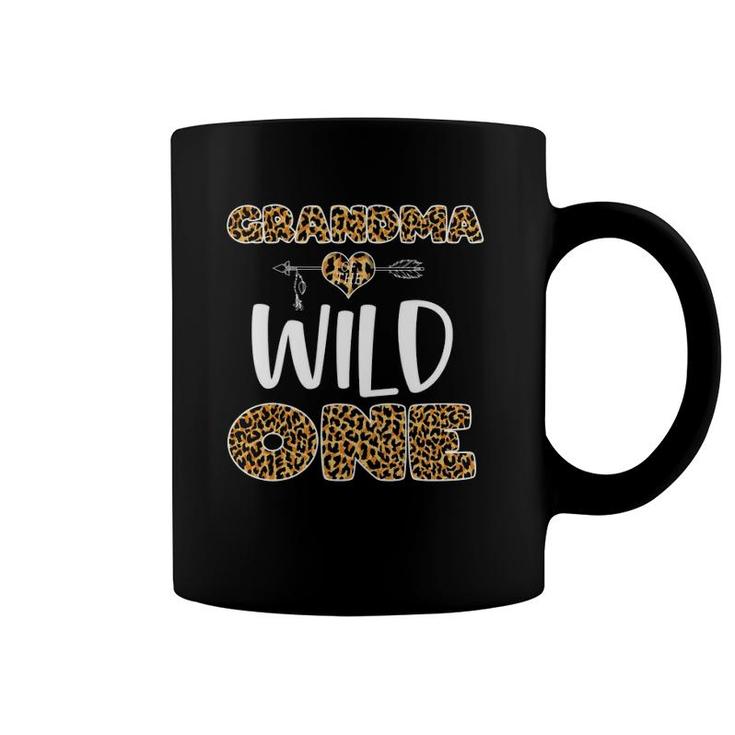 Grandma Of The Wild One Leopard Print 1St Birthday Coffee Mug