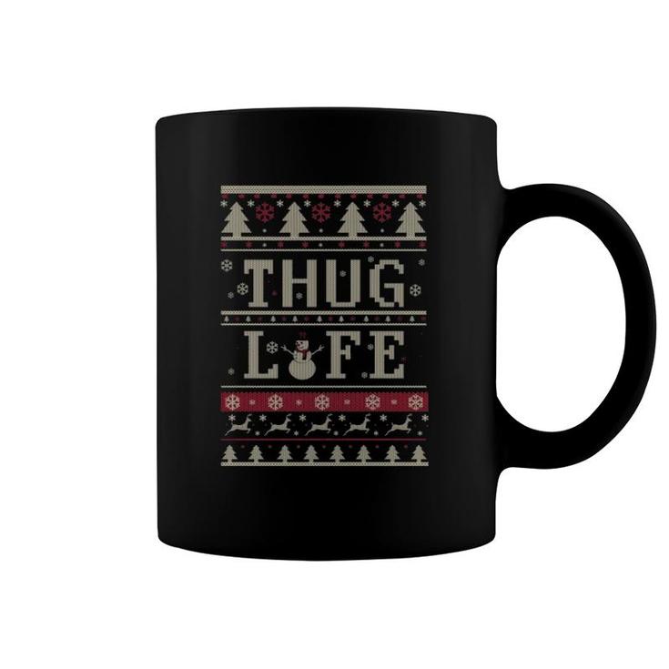Grandmother Mom Gift Thug Life Ugly Christmas Coffee Mug