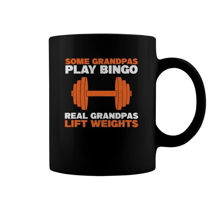 Grandpa Lift Weights Bodybuilding Grandfather Weightlifting Coffee Mug
