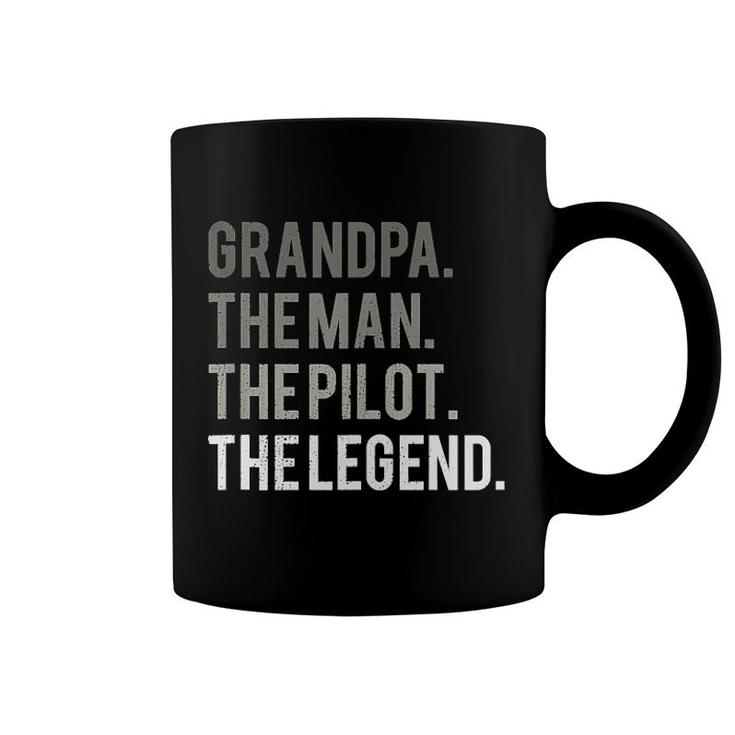 Grandpa The Man The Pilot The Legend Coffee Mug
