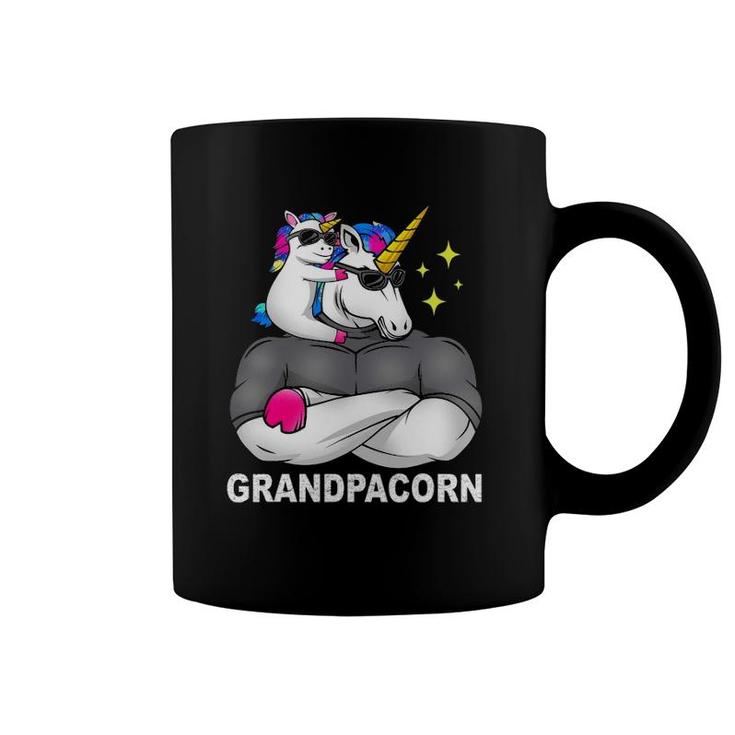 Grandpacorn Muscle , Unicorn Toddler With Grandpa Coffee Mug