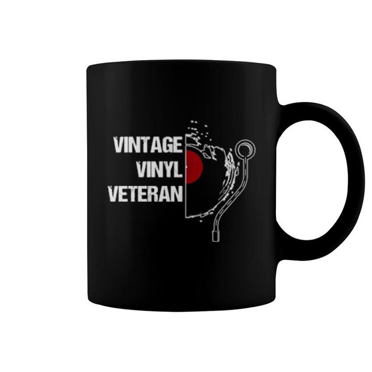 Great Vintage Vinyl Veteran Design Record Turntable Dj  Coffee Mug