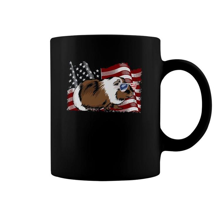 Guinea Pig American Flag 4Th Of July  For Men Women Kid Coffee Mug