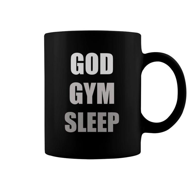 Gym Quotes God Gym Sleep Coffee Mug