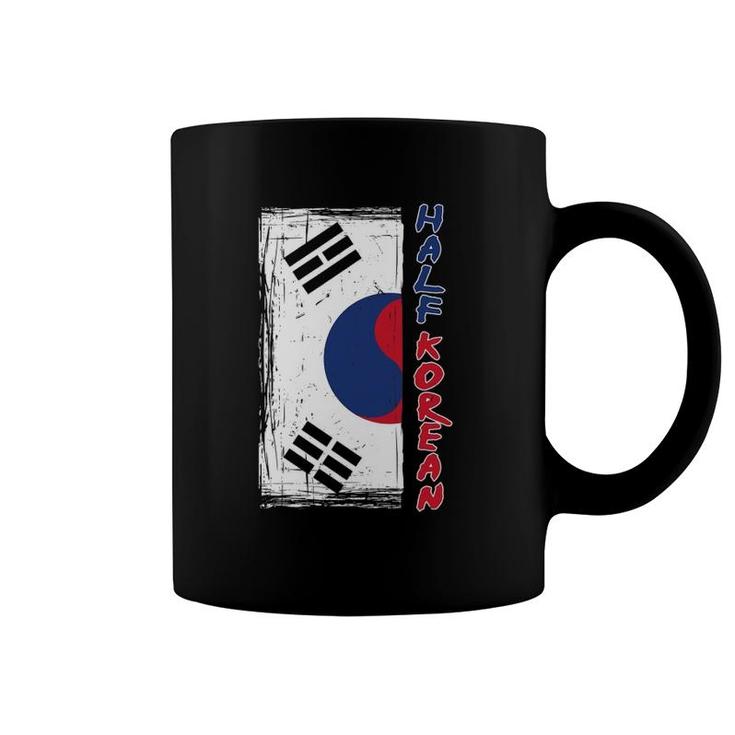 Half Korean American Graphic - Funny South Korean Flag Coffee Mug