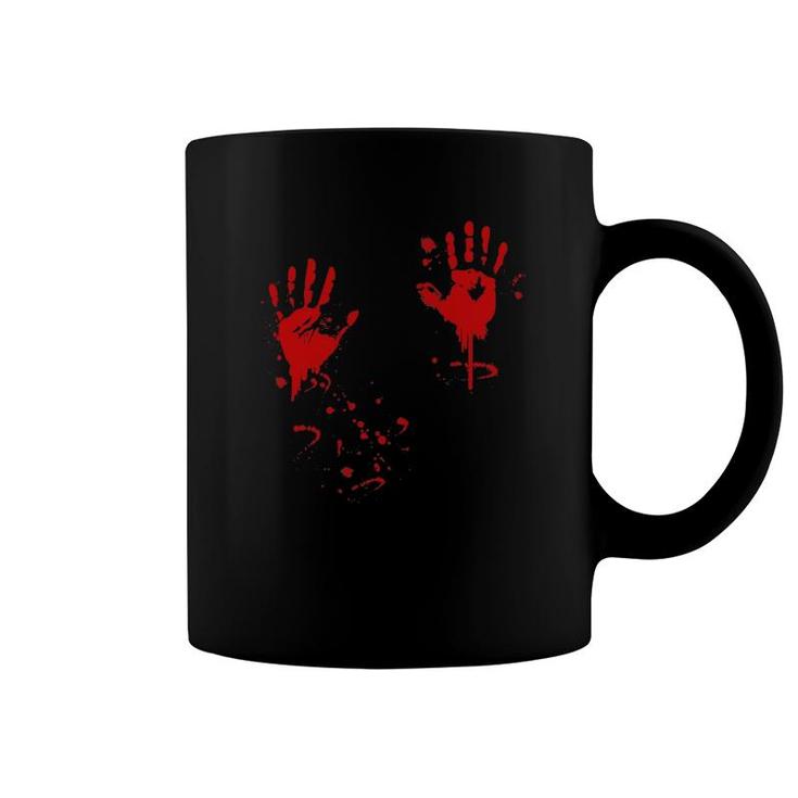 Halloween Bloody Hands Blood Splatter Gift Idea Coffee Mug
