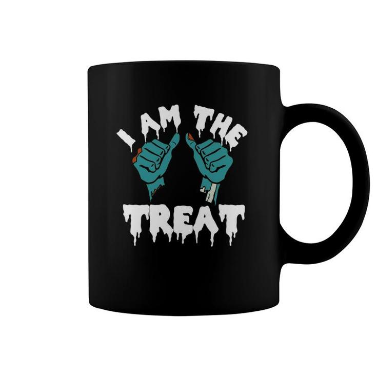 Halloween I Am The Treat Zombie Hands Graphic Coffee Mug