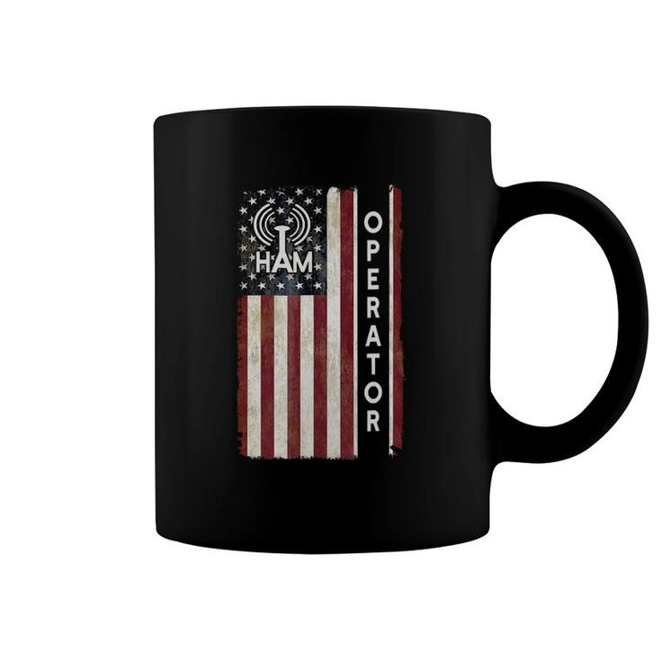 Ham Radio Operator  4Th July American Flag Veteran Gift Coffee Mug