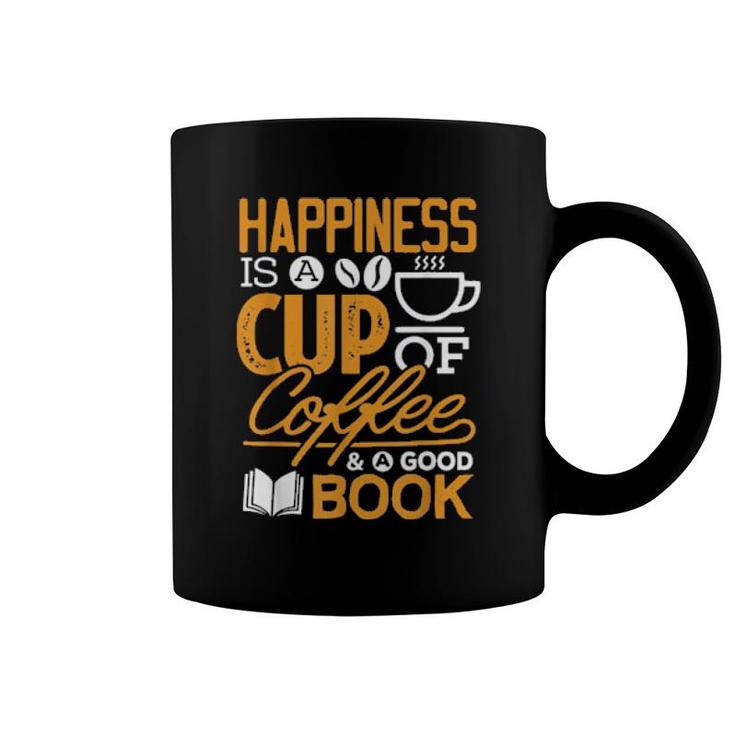 Happiness Is A Cup Of Coffee Books  Reading  Coffee Mug