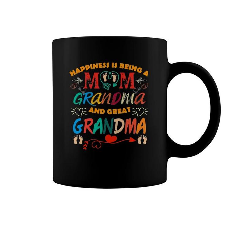 Happiness Is Being A Mom Great Grandma Mother Coffee Mug
