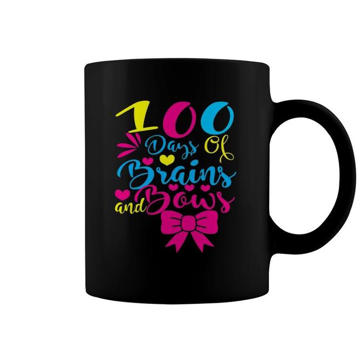 Happy 100 Days Of Brains And Bows Happy 100Th Day Of School Coffee Mug