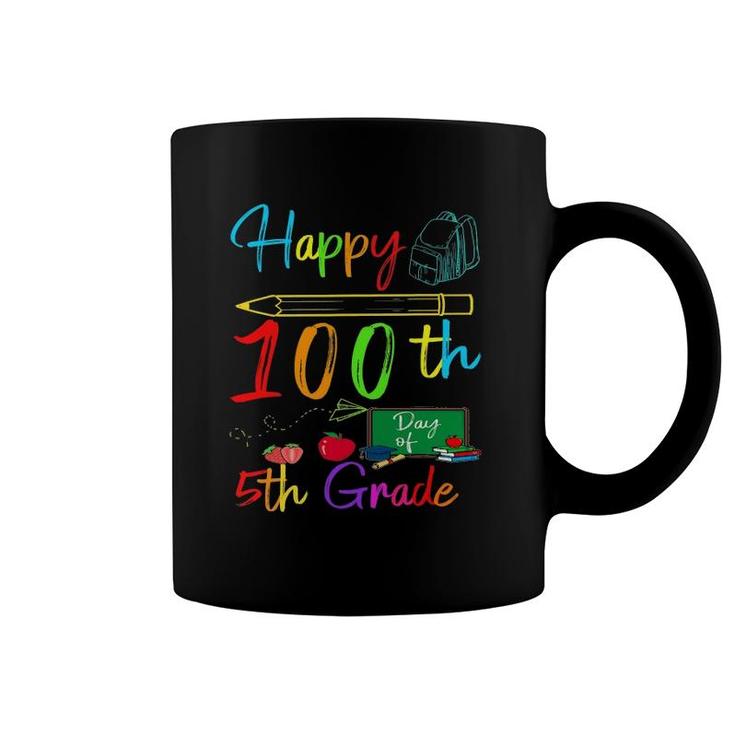 Happy 100Th Day Of 5Th Grade  Gifts Teacher Boys Kids Coffee Mug