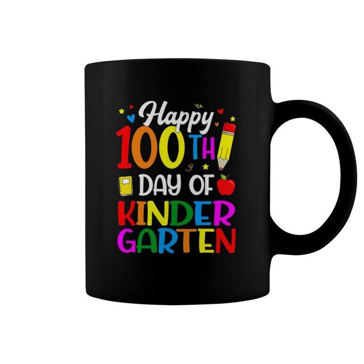 Happy 100Th Day Of Kindergarten Teacher And Student Coffee Mug
