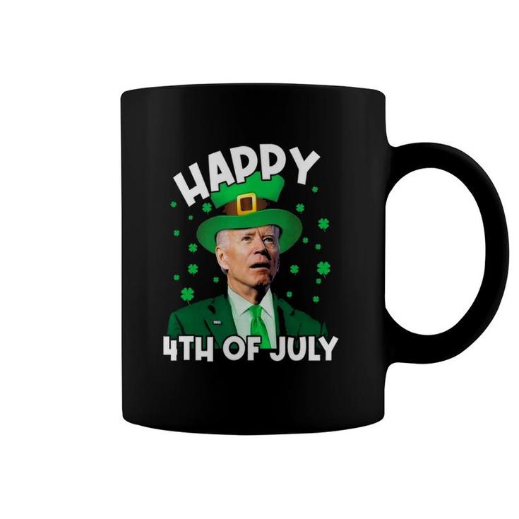 Happy 4Th Of July Biden Leprechaun Shamrock St Patrick's Day Coffee Mug