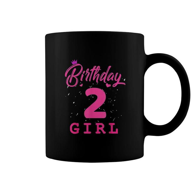 Happy Birthday Pink Girls 2nd Party 2 Years Old Bday Coffee Mug
